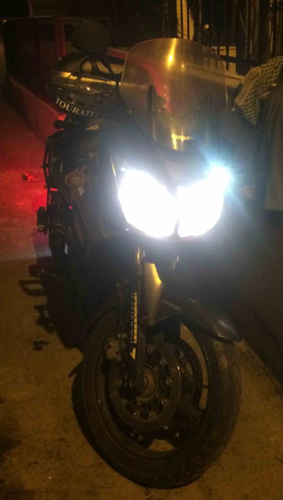 Suzuki v-strom dl650 osram %130 aydınlatma farkı