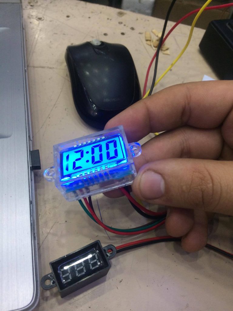 12volt Su geçirmez Motosiklet saati Akrilik