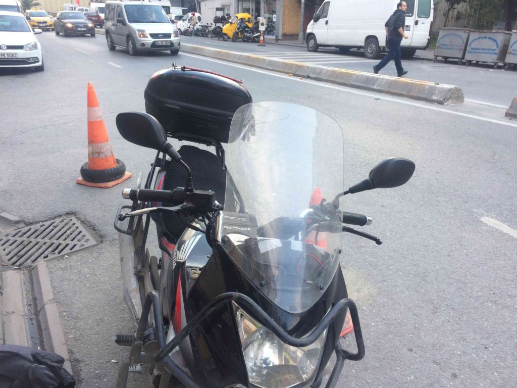 Honda cbf 150 ye Ybr 125 aynası uygulaması.Daha geniş ayna