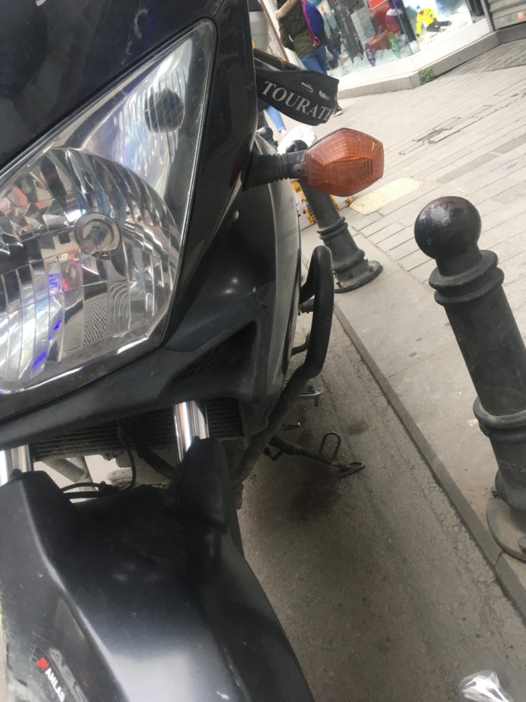Yamulan Motosiklet Koruma Demiri Nasıl düzeltilir Koruma Demiri Düzeltme Yöntemleri Suzuki v-strom dl650-1000