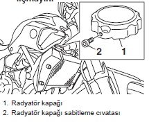 Yamaha mt07 Radyatör kapağı ve sabitleme civatası